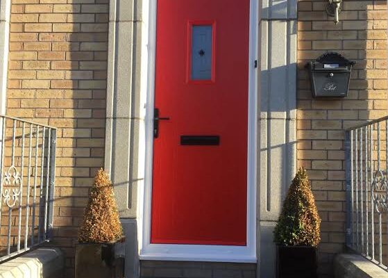 red composite door