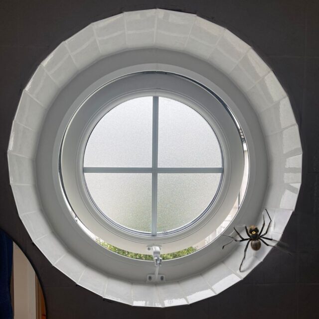 image of a white porthole window