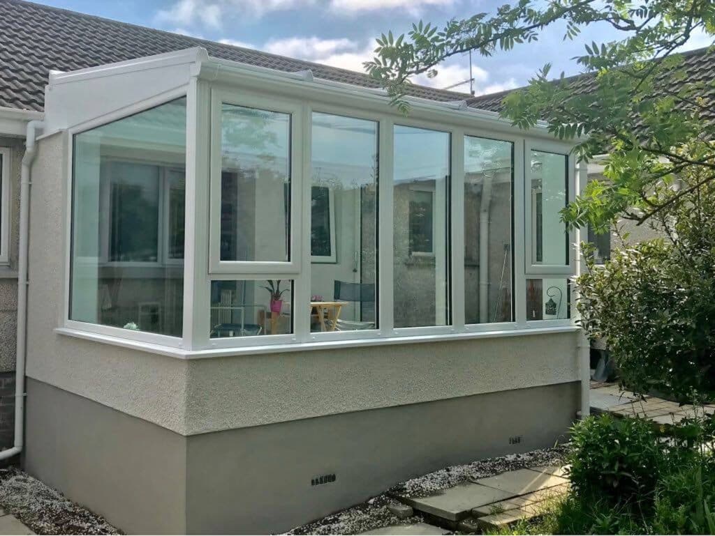 White Lean To Conservatory with casement windows